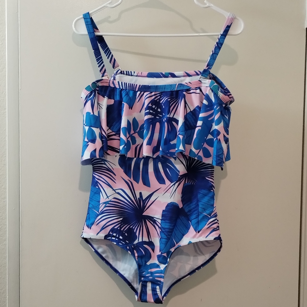 Women's Leaf Print 1 Piece Swimwear  Size S